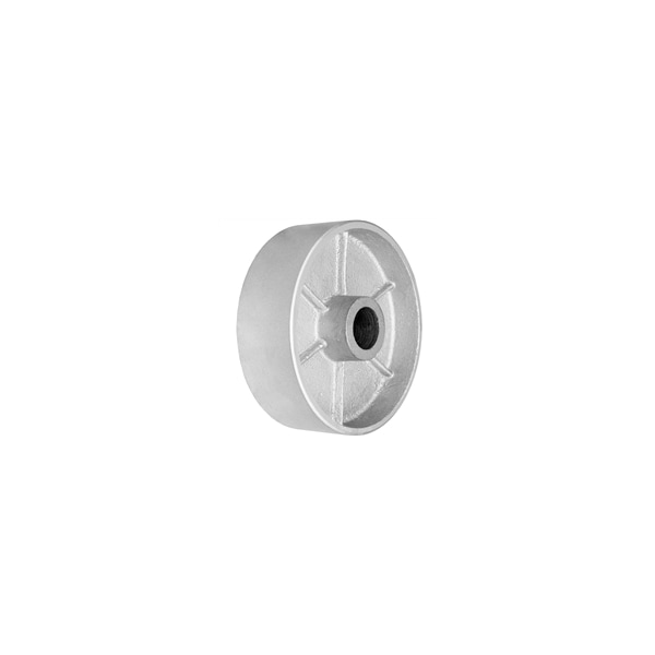 6"x2" GRAY IRON SEMI STEEL WHEEL, 1,200 LBS CAPACITY